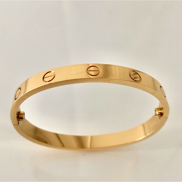 Gold Screw Bracelet Cuff Classic Model - Picture 5 of 9